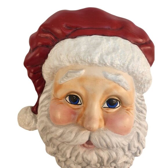 Santa Claus Wall Hanging Christmas Decor Ceramic Christmas Holiday 10 x 8 x 2 in - Picture 5 of 12